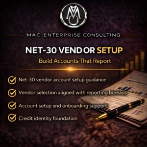 Net-30 Vendor Setup